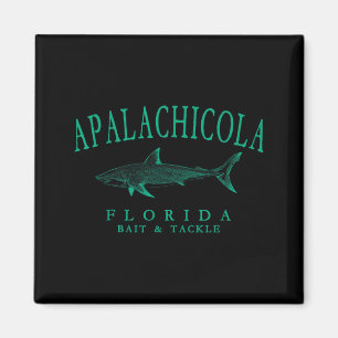 Apalachicola Florida Hai vintage Türkis Kunst Magnet