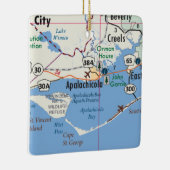 Apalachicola Florida Karte Keramikornament (Rechts)