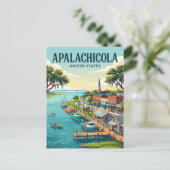 Apalachicola Florida Postkarte (Stehend Vorderseite)