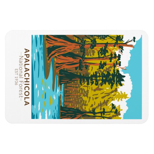 Apalachicola National Forest Baldcypress Tree Magnet (Horizontal)