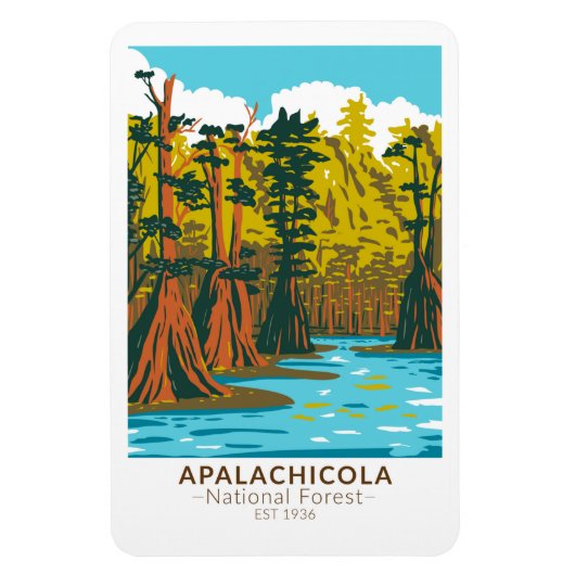 Apalachicola National Forest Baldcypress Tree Magnet (Vertikal)