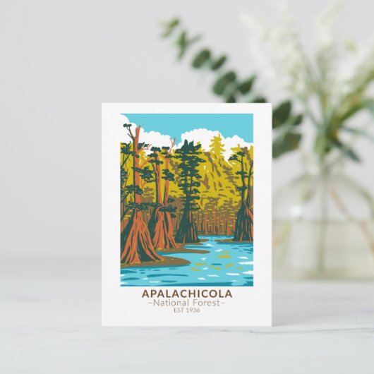 Apalachicola National Forest Baldcypress Tree Postkarte (Stehend Vorderseite)