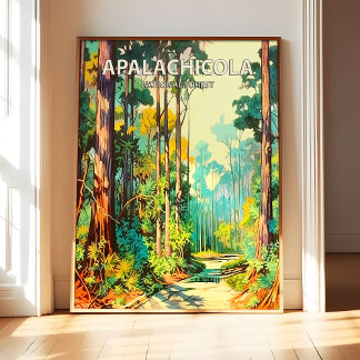 Apalachicola National Forest Poster Art Druck, Ret