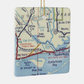 Apalachicola Vintage Karte Keramikornament (Rechts)