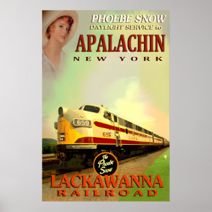 Apalachin New York Erie Lackawanna Railroad Phoebe Poster