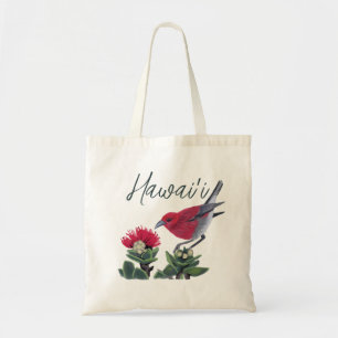 Apapane & Lehua-Blüte Hawaii-Naturillustration Tragetasche