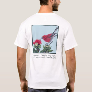 Apapane und Lehua-Blüte Hawaii-Naturillustration T-Shirt