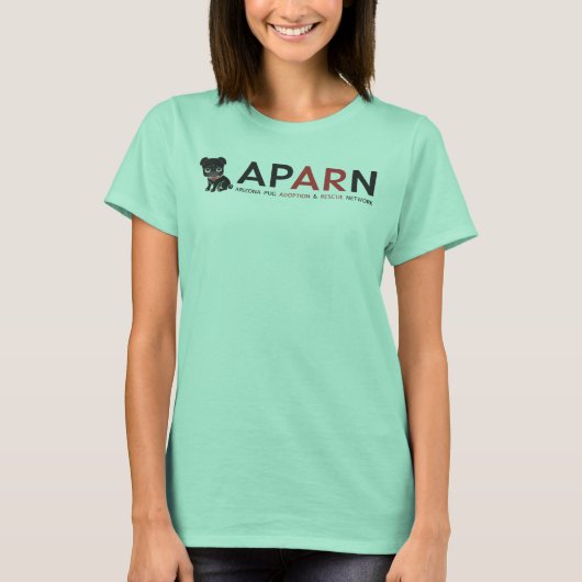 APARN Logo Frauenfußball T - Shirt, Rot T-Shirt (Vorderseite)