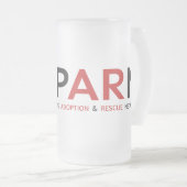APARN Logo-mattierte mattierte GlasTasse Mattglas Bierglas (VorderseiteRechts)