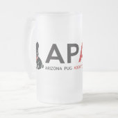 APARN Logo-mattierte mattierte GlasTasse Mattglas Bierglas (Vorderseite Links)