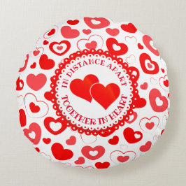 Apart aber Together in Heft Custom Text Rundes Kissen