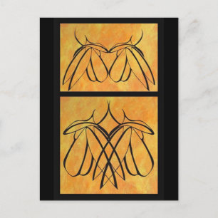 Apart and Together femine couple Tattoo Postkarte