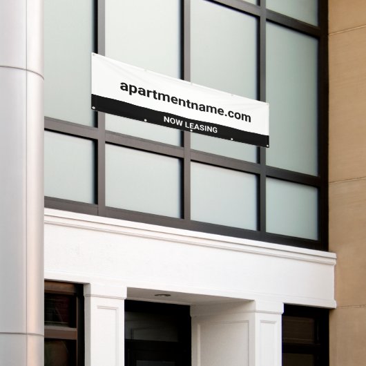 Apartment Community Website jetzt Leasing White Banner (Äußeres Gebäude)