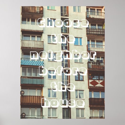 Apartment Gebäude Poster (Vorne)