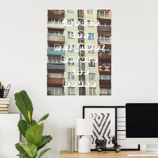 Apartment Gebäude Poster (Heimbüro)