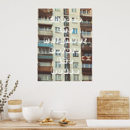 Apartment Gebäude Poster (Küche)