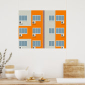 Apartment Gebäude Poster (Küche)