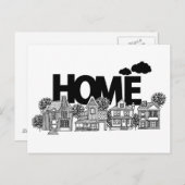 Apartment Gebäude Postkarte (Vorne/Hinten)