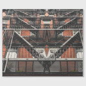 Apartment Gebäude Stoops Geschenkpapier (Flach)