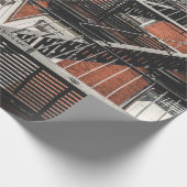 Apartment Gebäude Stoops Geschenkpapier (Ecke)