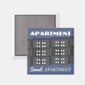 "Apartment Sweet Apartment" Magnet (Vorderseite/Rückseite)