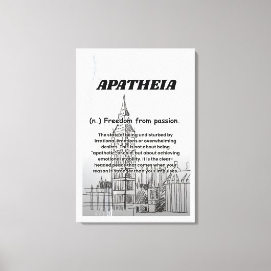Apatheia Leinwanddruck (Vorderseite)