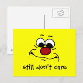 Apathetics Face Grumpey Postkarte (Vorne/Hinten)