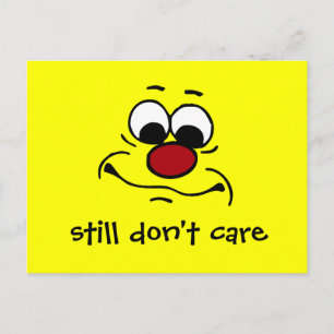 Apathetics Face Grumpey Postkarte