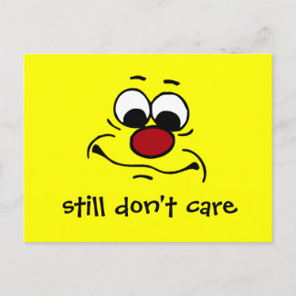 Apathetics Face Grumpey Postkarte