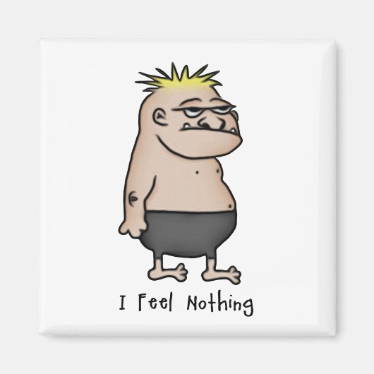 Apathetischer Cartoon Typ Magnet (Vorne)