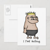 Apathetischer Cartoon Typ Postkarte (Vorne/Hinten)