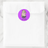 Apathetischer Cartoon Typ Runder Aufkleber (Tasche)