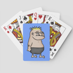 Apathetischer Cartoon Typ Spielkarten