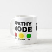 Apathy Mode Funny Mug oder Travel Mug Cup Kaffeetasse (Vorderseite Links)