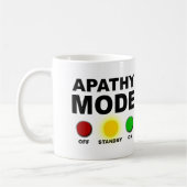 Apathy Mode Funny Mug oder Travel Mug Cup Kaffeetasse (Links)