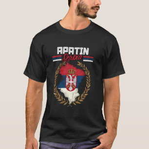 Apatin Serbien Reise serbische Flagge Karte Srbija T-Shirt