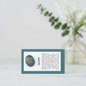 Apatite Crystal Meaning Juwelier Display Gemstone Visitenkarte (Stehend Vorderseite)