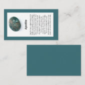Apatite Crystal Meaning Juwelier Display Gemstone Visitenkarte (Vorne/Hinten)