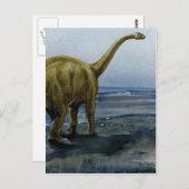 Apatosaurus (Brontosaurus) Illustration Postkarte (Vorne/Hinten)