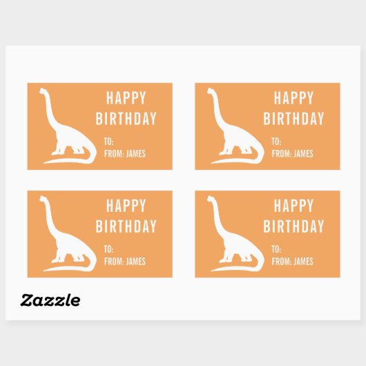 Apatosaurus Dinosaur personalize Gift Sticker (Blatt)