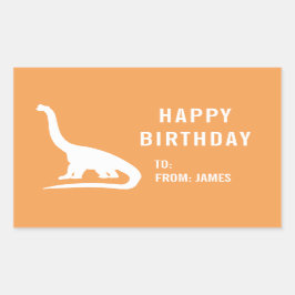 Apatosaurus Dinosaur personalize Gift Sticker