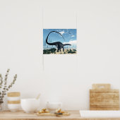 Apatosaurus-Dinosaurier in der Wüste - 3D-Darstell Poster (Küche)