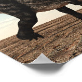 Apatosaurus-Dinosaurier in der Wüste - 3D-Darstell Poster (Ecke)