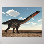Apatosaurus-Dinosaurier in der Wüste - 3D-Darstell Poster (Vorne)
