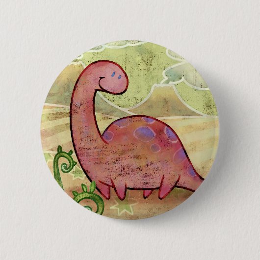 Apatosaurus-Knopf Button (Vorderseite)