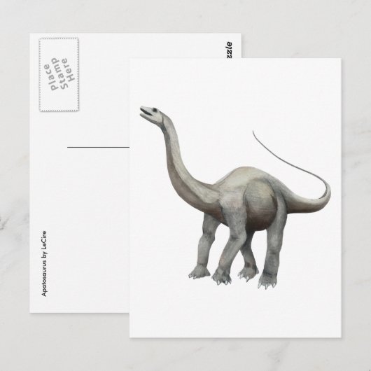 Apatosaurus Postkarte (Vorne/Hinten)