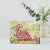 Apatosaurus Postkarte (Stehend Vorderseite)