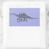 Apatosaurus Rechteckiger Aufkleber (Tasche)