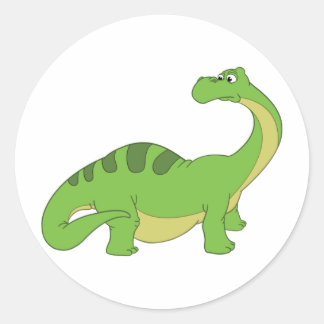 Apatosaurus Runder Aufkleber