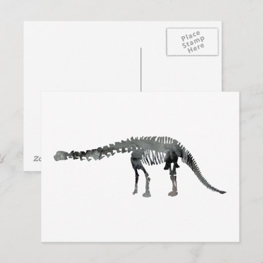 Apatosaurus-Skelett Postkarte (Vorne/Hinten)